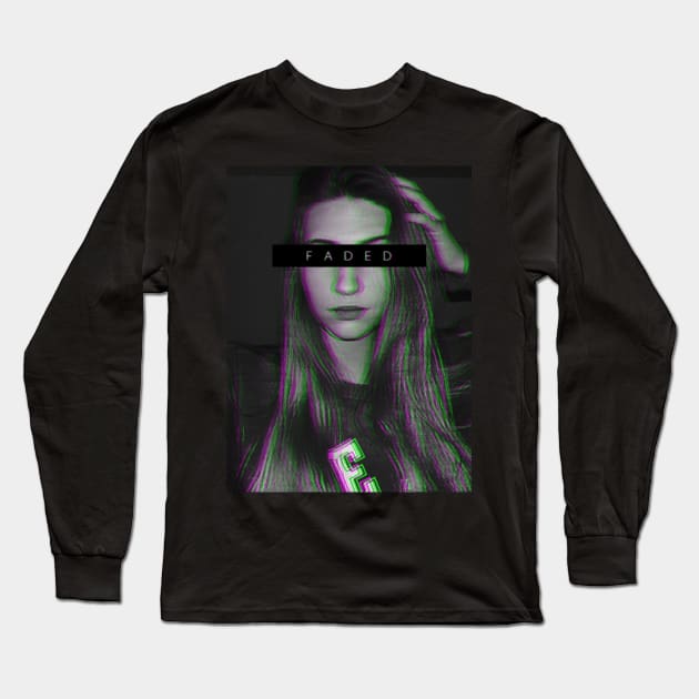 F A D E D Long Sleeve T-Shirt by Mantvydas